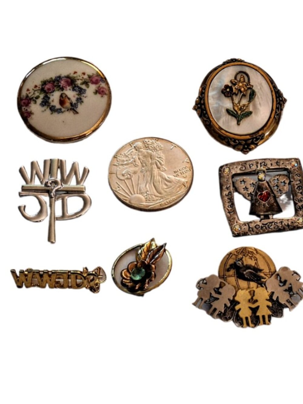 Lot of 7 Vintage Brooches Pins EU